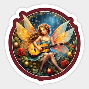 Little elf singing Christmas carols Sticker